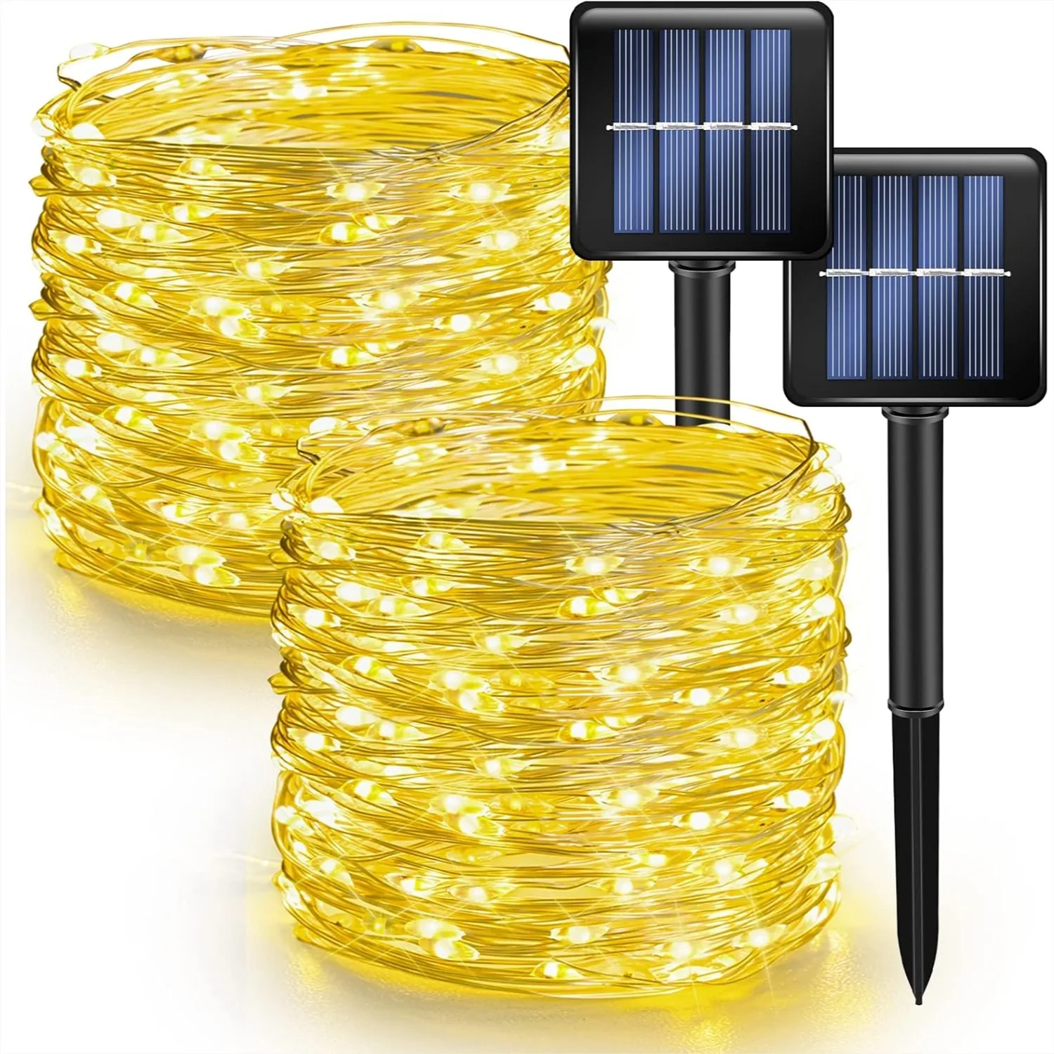 2 Pack Solar String Lights Outdoor 80FT 240LED Waterproof Fairy Lights With 8 Modes Silver Wire Warm White
2 Pack Solar String Lights Outdoor 80FT 240LED Waterproof Fairy Lights With 8 Modes Silver Wire Warm White