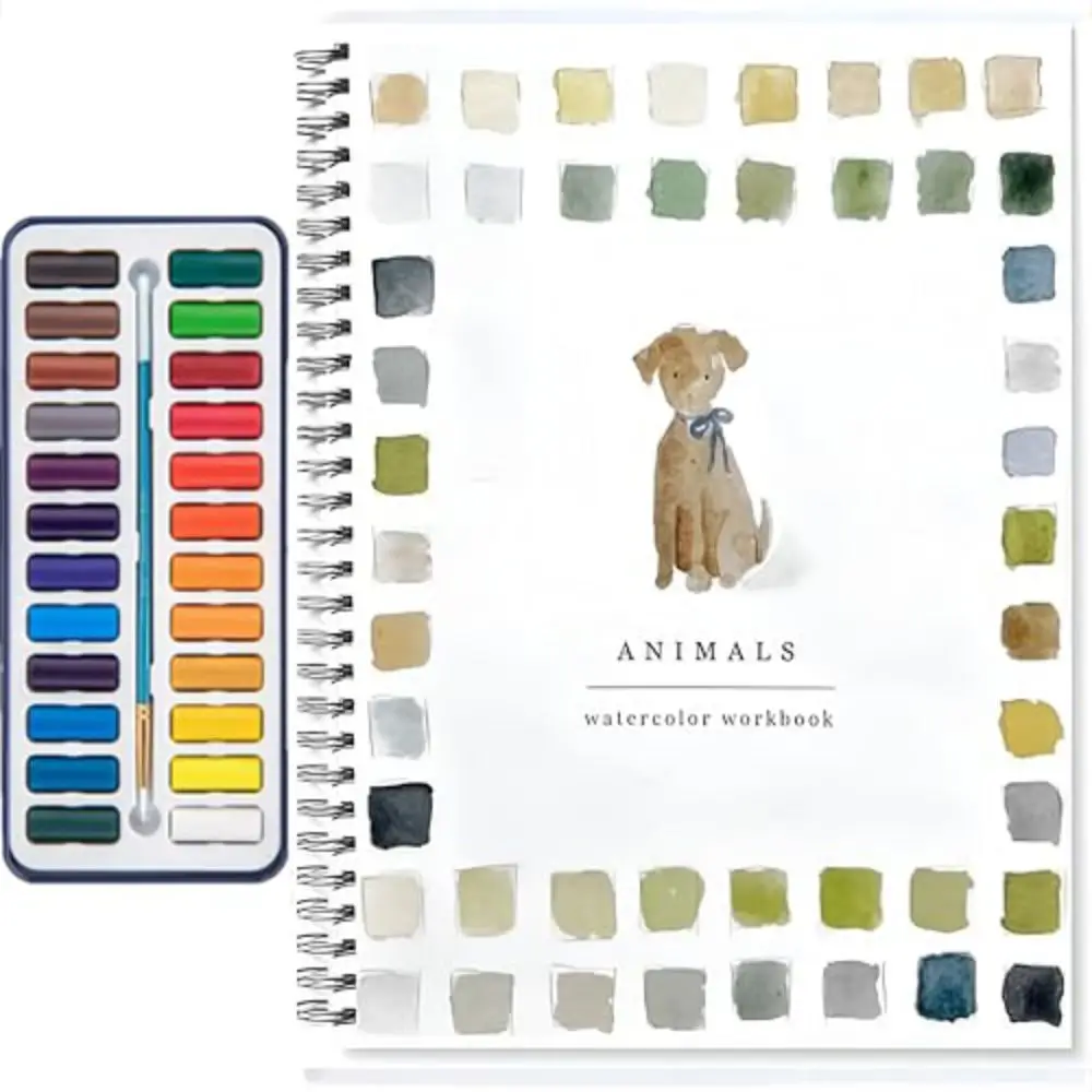 Beginner-Friendly Watercolor Workbook With Color Palette With Brush Watercolor Paint Book Portable Art Painting Supplies
Beginner-Friendly Watercolor Workbook With Color Palette With Brush Watercolor Paint Book Portable Art Painting Supplies