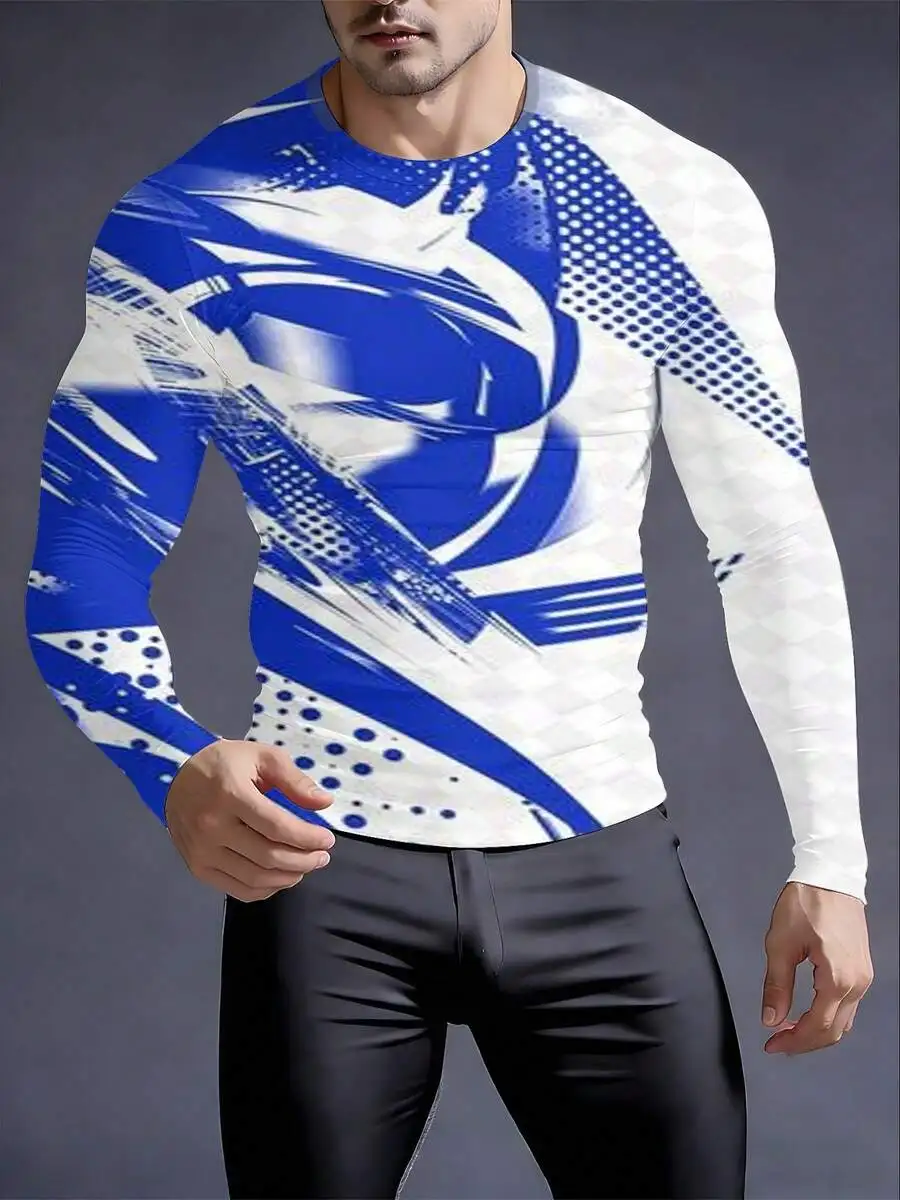 Mens 3D Graphic Print Crew Neck Long Sleeve Compression Top For Sports And Casual Wear
Mens 3D Graphic Print Crew Neck Long Sleeve Compression Top For Sports And Casual Wear