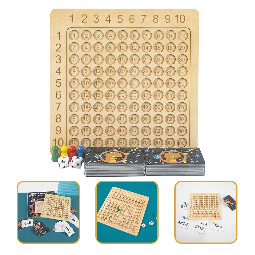Wooden Educational Multiplication Board Game for Kids Math Learning Counting Game Cards Brain Skill Development
Wooden Educational Multiplication Board Game for Kids Math Learning Counting Game Cards Brain Skill Development