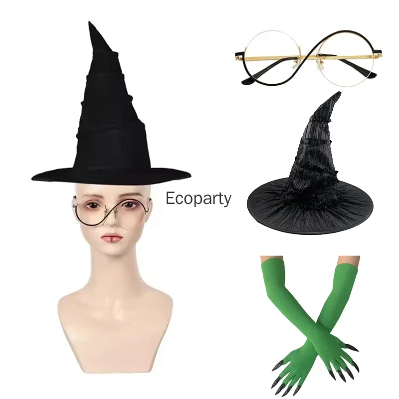 Halloween Elphaba Witch Costume for Women Wiked Cosplay Accessories Hat Glasses Gloves Set Adult Carnival Party Magic Witch Prop
Halloween Elphaba Witch Costume for Women Wiked Cosplay Accessories Hat Glasses Gloves Set Adult Carnival Party Magic Witch Prop