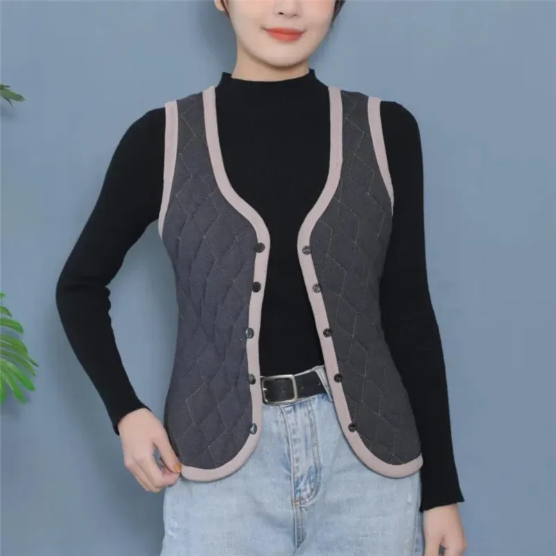 Short Vest Jacket Women Autumn Winter New Thicken Down Cotton Waistcoat Female Slim Warm Cardigan Sleeveless Gilet Femme
Short Vest Jacket Women Autumn Winter New Thicken Down Cotton Waistcoat Female Slim Warm Cardigan Sleeveless Gilet Femme