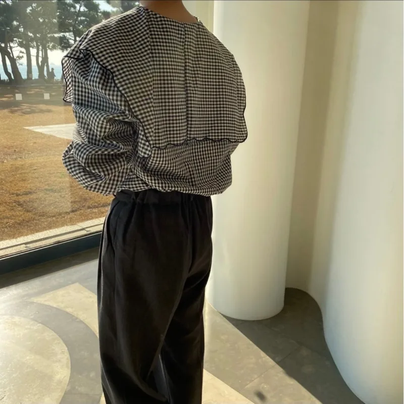 Милая корейская женская блузка в клетку Sle в клетку, ранняя весна 2023, новая длинная блузка с кукольным воротником-стойкой све
Милая корейская женская блузка в клетку Sle в клетку, ранняя весна 2023, новая длинная блузка с кукольным воротником-стойкой све