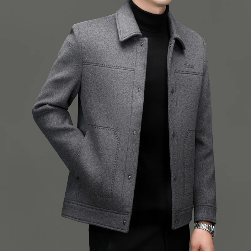 2024 Autumn Winter Men Business Casual Sheep Wool Jackets Gray Navy Khaki Turn Down Collar Basic Coat Male Cashmere Outfit Mood
2024 Autumn Winter Men Business Casual Sheep Wool Jackets Gray Navy Khaki Turn Down Collar Basic Coat Male Cashmere Outfit Mood
