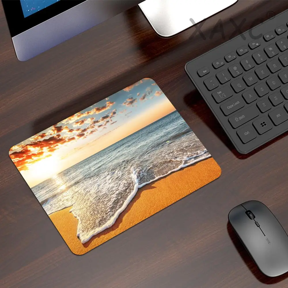 Beach Waves Palm Landscape Small Mouse Pad Gamer Natural Rubber Anti-slip Desk Mat Art Carpet Office Decoration HD MousePad
Beach Waves Palm Landscape Small Mouse Pad Gamer Natural Rubber Anti-slip Desk Mat Art Carpet Office Decoration HD MousePad
