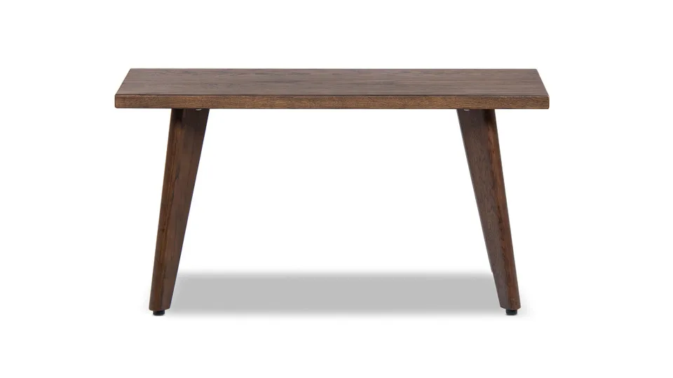 35.5-inch solid red oak bench, dark brown
35.5-inch solid red oak bench, dark brown