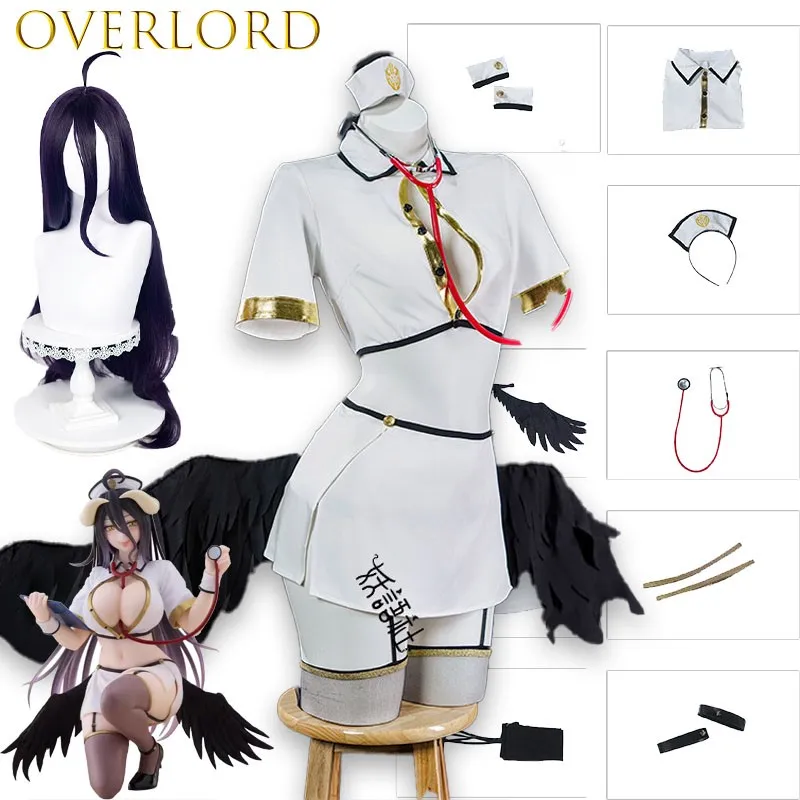 OVERLORD Albedo Nurse Cosplay Costume Anime Game Character Outfit Women Halloween Thigh-high Stockings Cosplay Costume sexy cos
OVERLORD Albedo Nurse Cosplay Costume Anime Game Character Outfit Women Halloween Thigh-high Stockings Cosplay Costume sexy cos