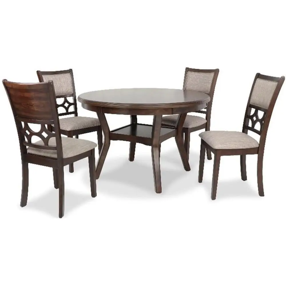 5-Piece Cherry Brown Dining Set with Table and 4 Chairs
5-Piece Cherry Brown Dining Set with Table and 4 Chairs