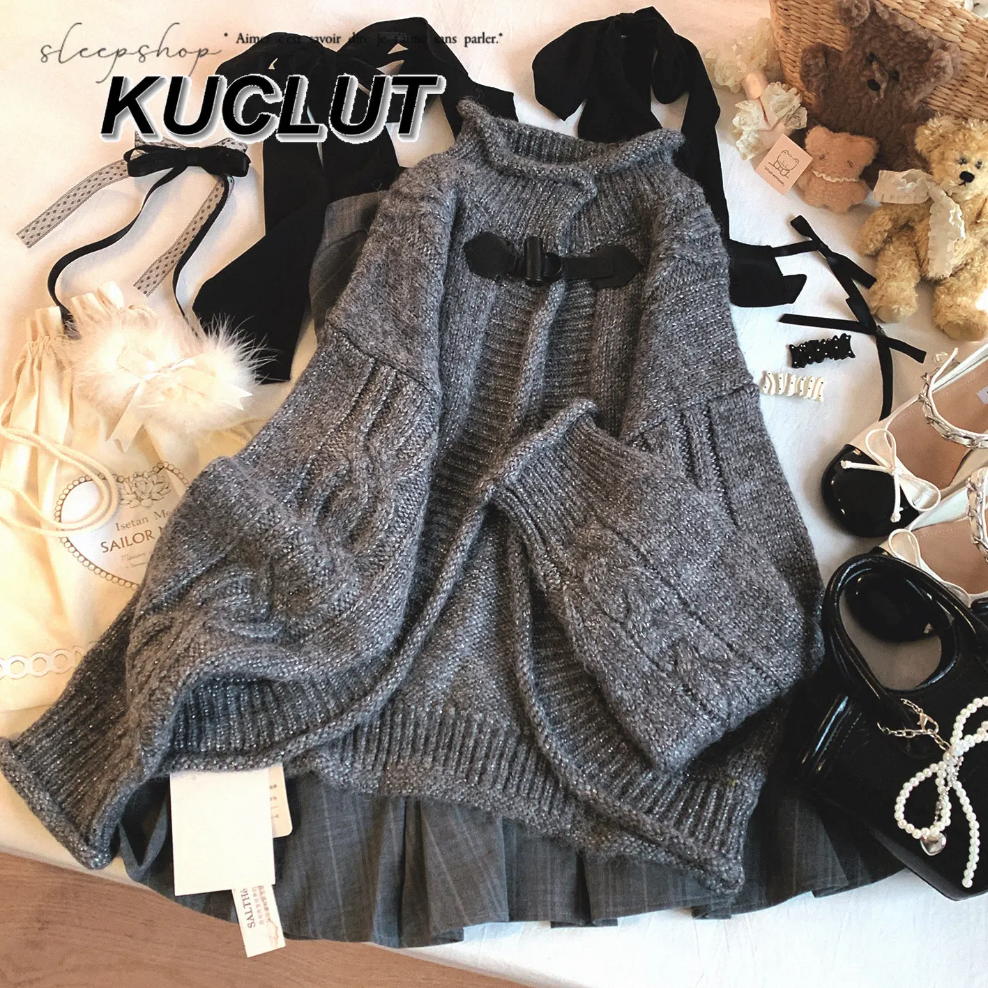 Japanese Style Vintage Knitted Sweater Top for Women Stand-up Collarirregular Cable Knit Cardigan Coat Autumn and Winter
Japanese Style Vintage Knitted Sweater Top for Women Stand-up Collarirregular Cable Knit Cardigan Coat Autumn and Winter