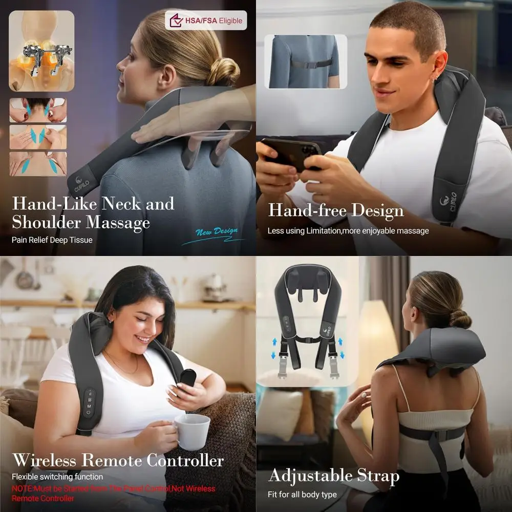 Wireless Shiatsu Neck & Shoulder Massager with Heat, 6D Deep Tissue Relief, FSA/HSA Eligible, Ideal Gift
Wireless Shiatsu Neck & Shoulder Massager with Heat, 6D Deep Tissue Relief, FSA/HSA Eligible, Ideal Gift