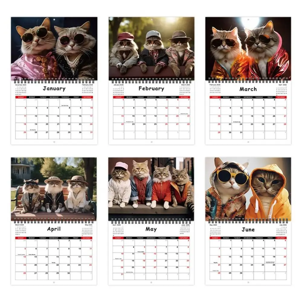 Two Cats Design 2026 Calendar Hanging Loop Durable Construction Cat Calendar Full-Year Planning Monthly Planner Home Decor
Two Cats Design 2026 Calendar Hanging Loop Durable Construction Cat Calendar Full-Year Planning Monthly Planner Home Decor