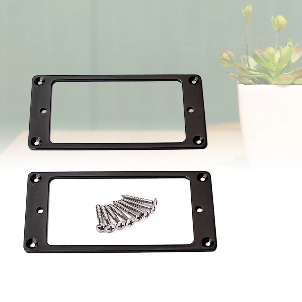2pcs Flat Metal Humbucker Pickup Mounting Rings Frame Mounting Ring Flat Base Pickup Frame with Screws 92x46mm (Black)
2pcs Flat Metal Humbucker Pickup Mounting Rings Frame Mounting Ring Flat Base Pickup Frame with Screws 92x46mm (Black)