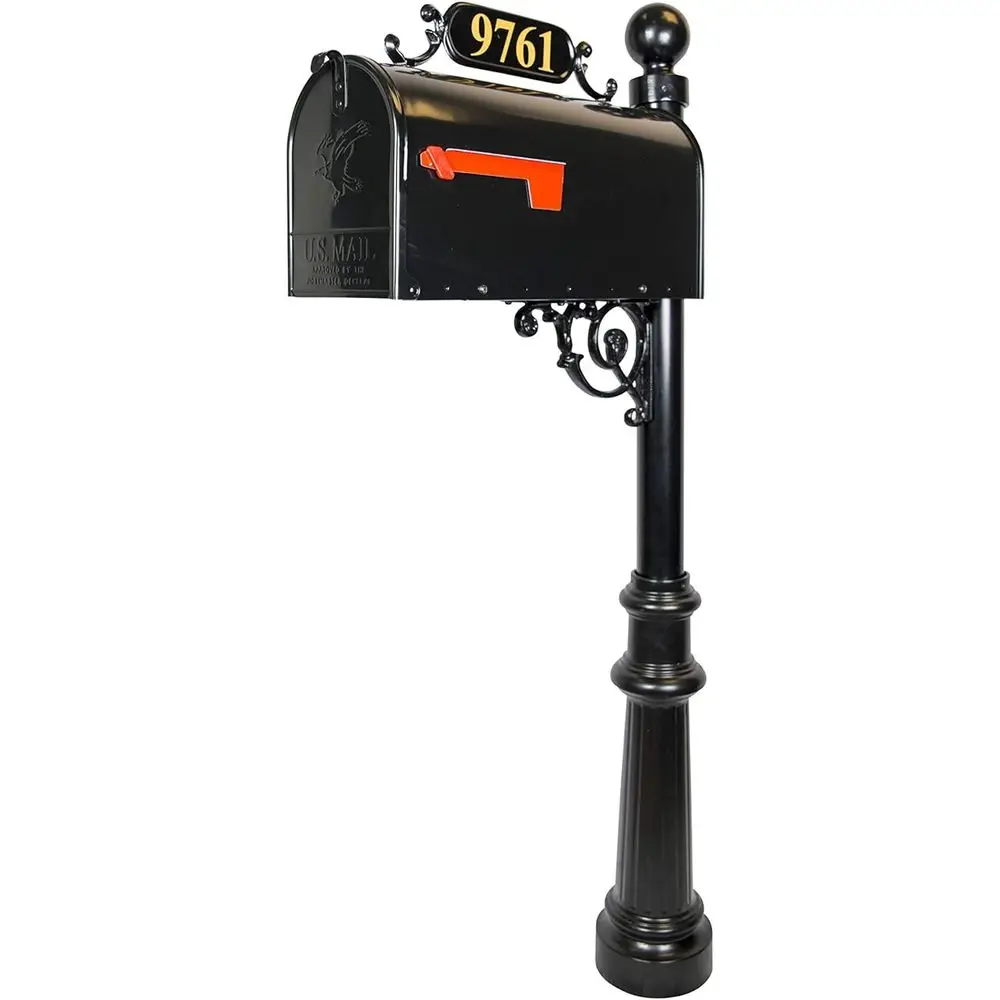 Mailbox amp Post Black Rust Resistant Metal Mailbox System Includes Address Plaque, Numbers amp Mounting Hardware Standard
Mailbox amp Post Black Rust Resistant Metal Mailbox System Includes Address Plaque, Numbers amp Mounting Hardware Standard