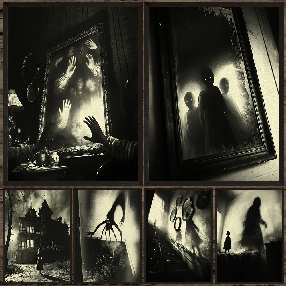 The Phantom Of The Haunted House,Vintage Wall Art Canvas Painting,Shadow Monster Abstract Art,Gothic Poster And Print Home Decor
The Phantom Of The Haunted House,Vintage Wall Art Canvas Painting,Shadow Monster Abstract Art,Gothic Poster And Print Home Decor