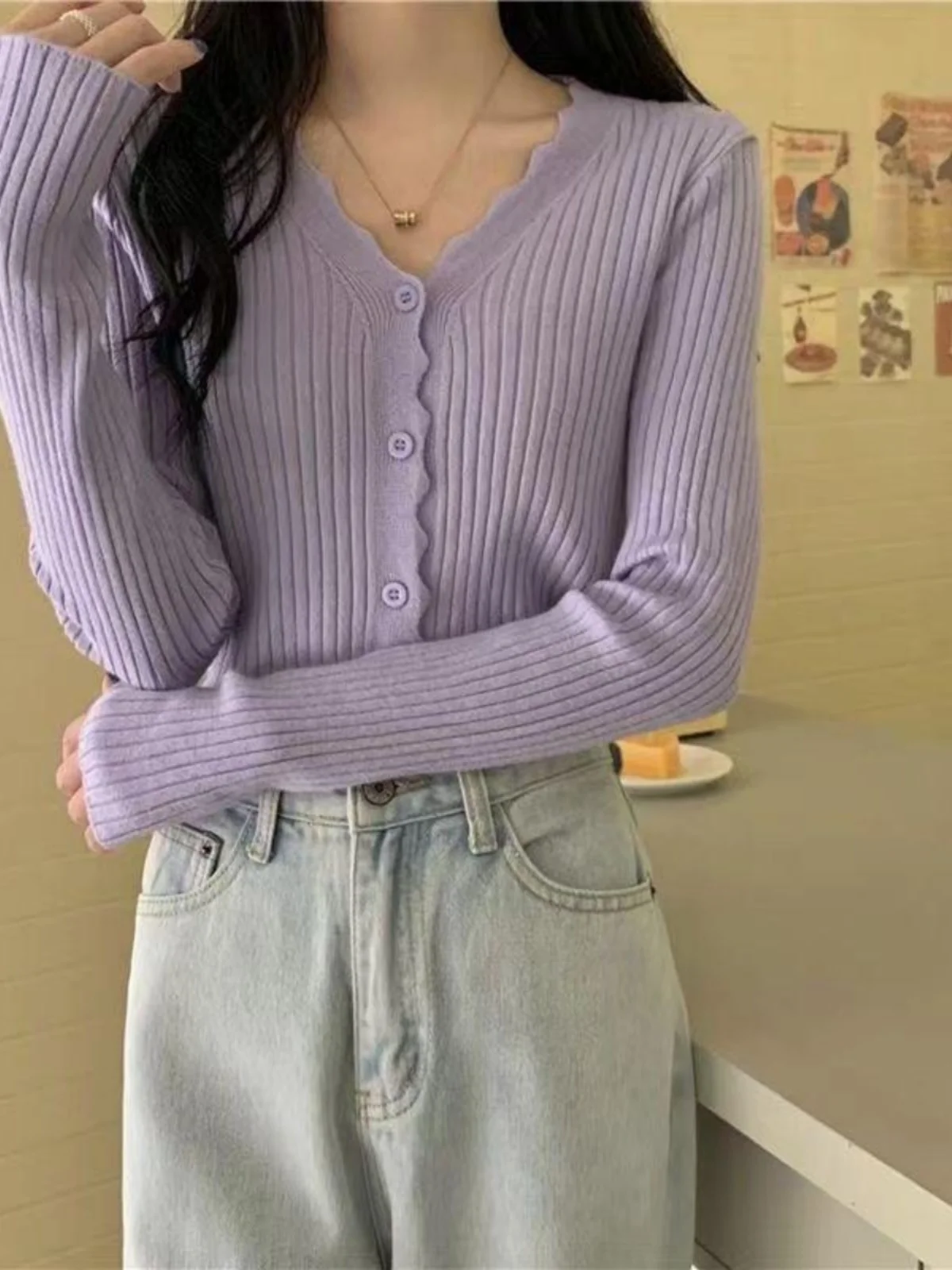 Soft Gentle Wind Thin Long Sleeve V-Neck Knitted Open Cardigan Women's Spring Autumn New Style Outerwear Lace Sweater Jacket ...
Soft Gentle Wind Thin Long Sleeve V-Neck Knitted Open Cardigan Women's Spring Autumn New Style Outerwear Lace Sweater Jacket ...