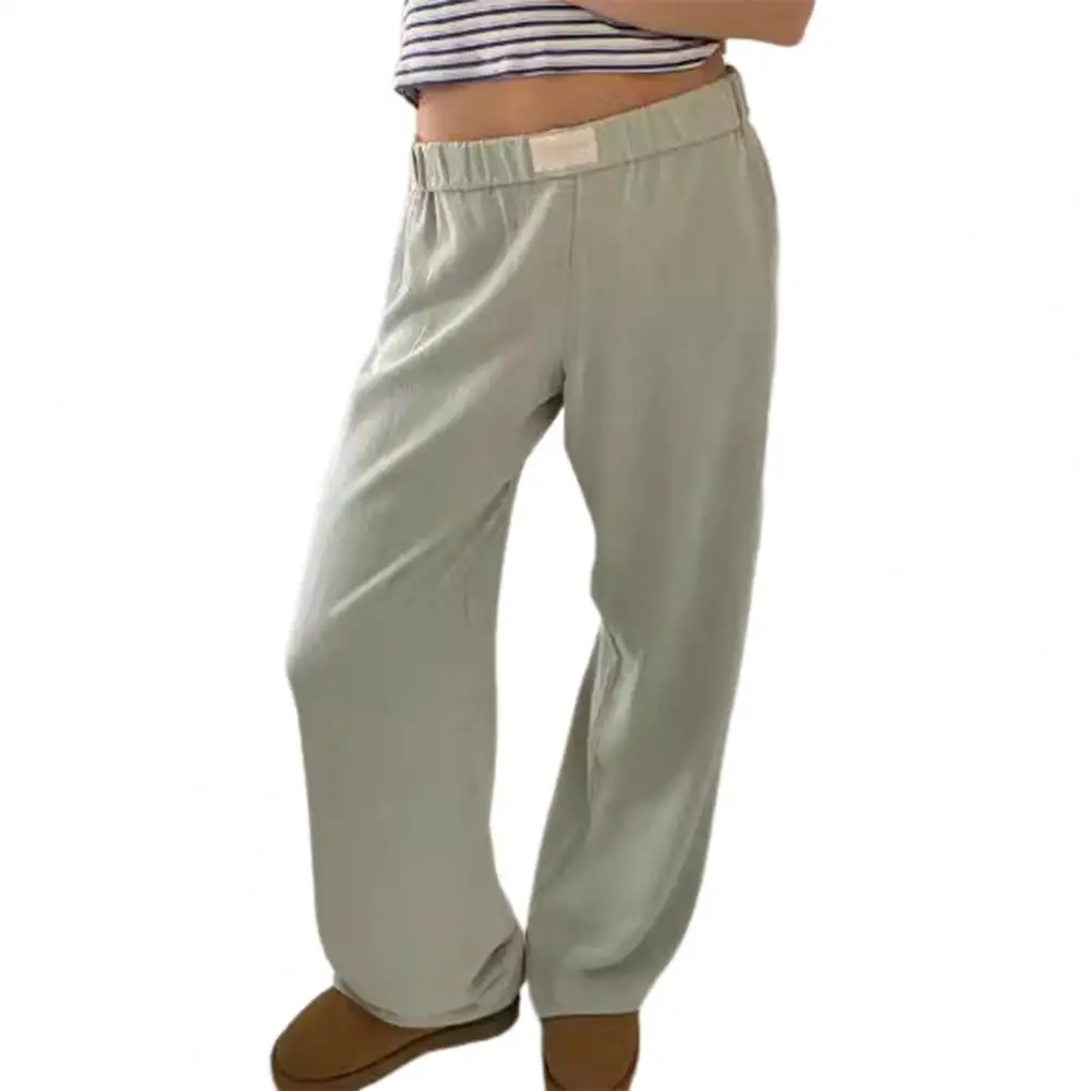 Women pant Casual Long Pants Elastic Waist Mid-rise Trousers Solid Color Wide Leg Loose Fit Pants with Pockets Streetwear
Women pant Casual Long Pants Elastic Waist Mid-rise Trousers Solid Color Wide Leg Loose Fit Pants with Pockets Streetwear