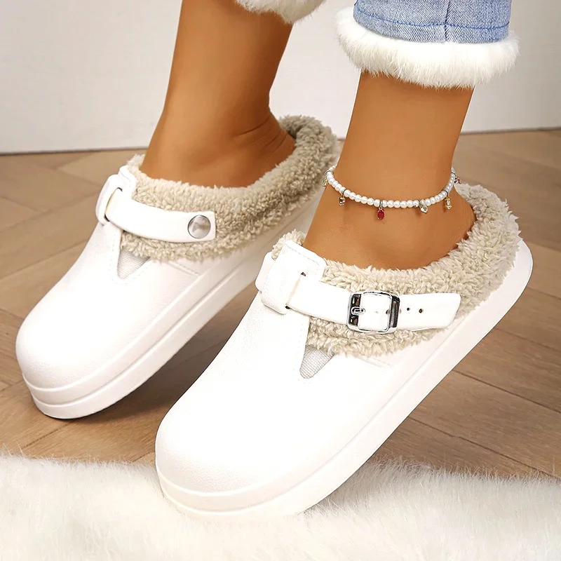 Winter Warm Fluffy Clogs Slippers Women Eva Waterproof Non Slip Home Slides Woman Lightweight Soft Sole Fuzzy Cotton Slippers
Winter Warm Fluffy Clogs Slippers Women Eva Waterproof Non Slip Home Slides Woman Lightweight Soft Sole Fuzzy Cotton Slippers