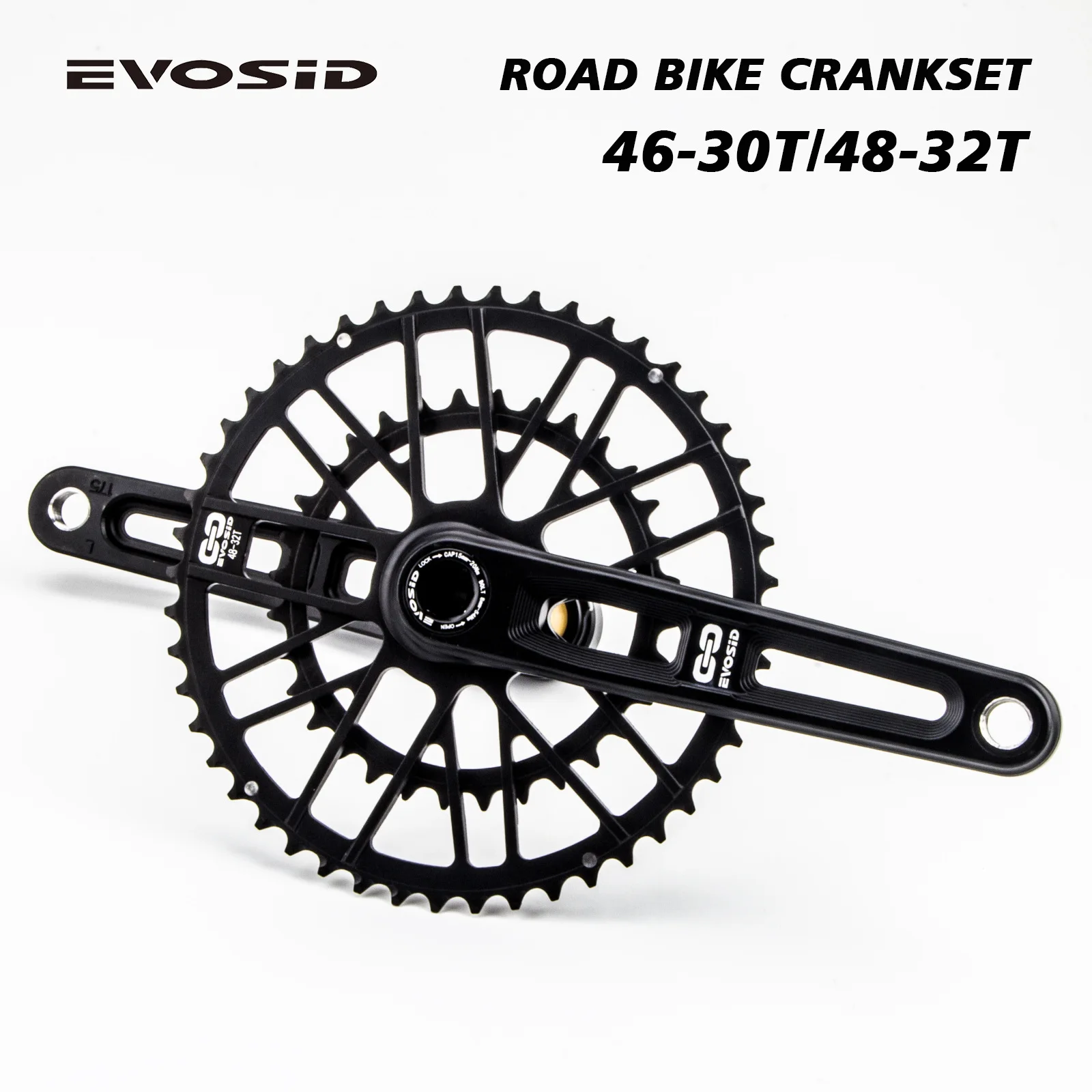 EVOSID Road Cranksets Dual Chainring 12S Crankset High-strength 7075 Aluminum Alloy 48-32T\46-30T
EVOSID Road Cranksets Dual Chainring 12S Crankset High-strength 7075 Aluminum Alloy 48-32T\46-30T