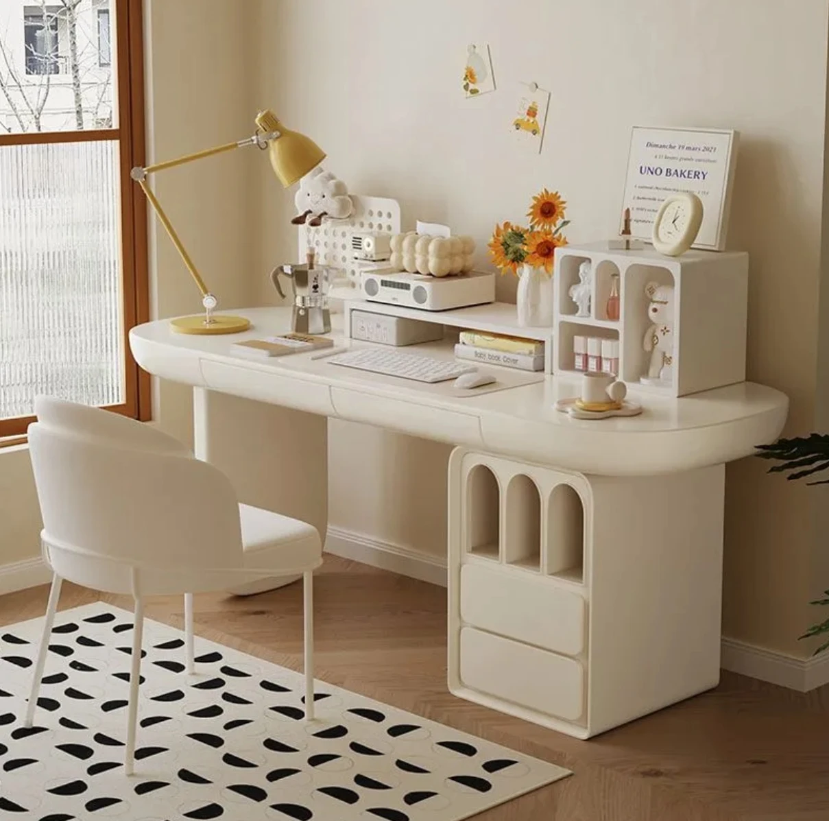 *French Cream Style Desk Modern Simple Light Luxury Solid Wood Designer High-end Office Desk and Chair Home Study Desk
*French Cream Style Desk Modern Simple Light Luxury Solid Wood Designer High-end Office Desk and Chair Home Study Desk