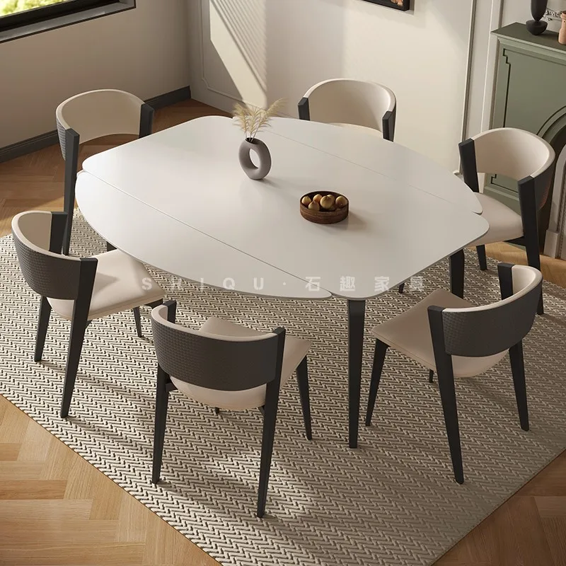 Rock slab dining table and chair combination home dining modern simple light luxury folding telescopic variable round table smal
Rock slab dining table and chair combination home dining modern simple light luxury folding telescopic variable round table smal