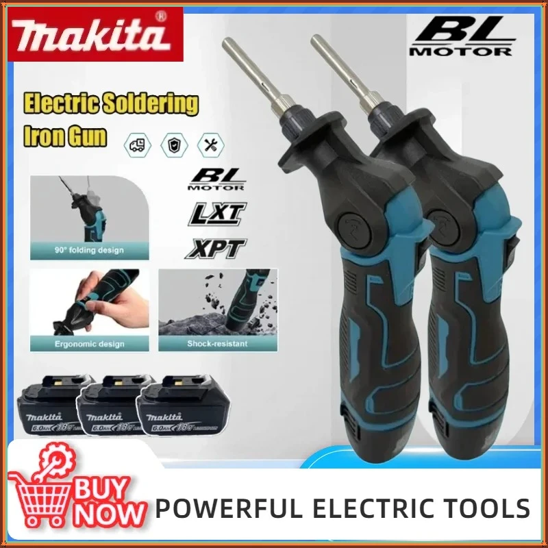 Makita Cordless Electric Soldering Iron Adjustable Angle 0–90° Portable Constant-Temperature Solder Gun Welding EU Plug Tools
Makita Cordless Electric Soldering Iron Adjustable Angle 0–90° Portable Constant-Temperature Solder Gun Welding EU Plug Tools