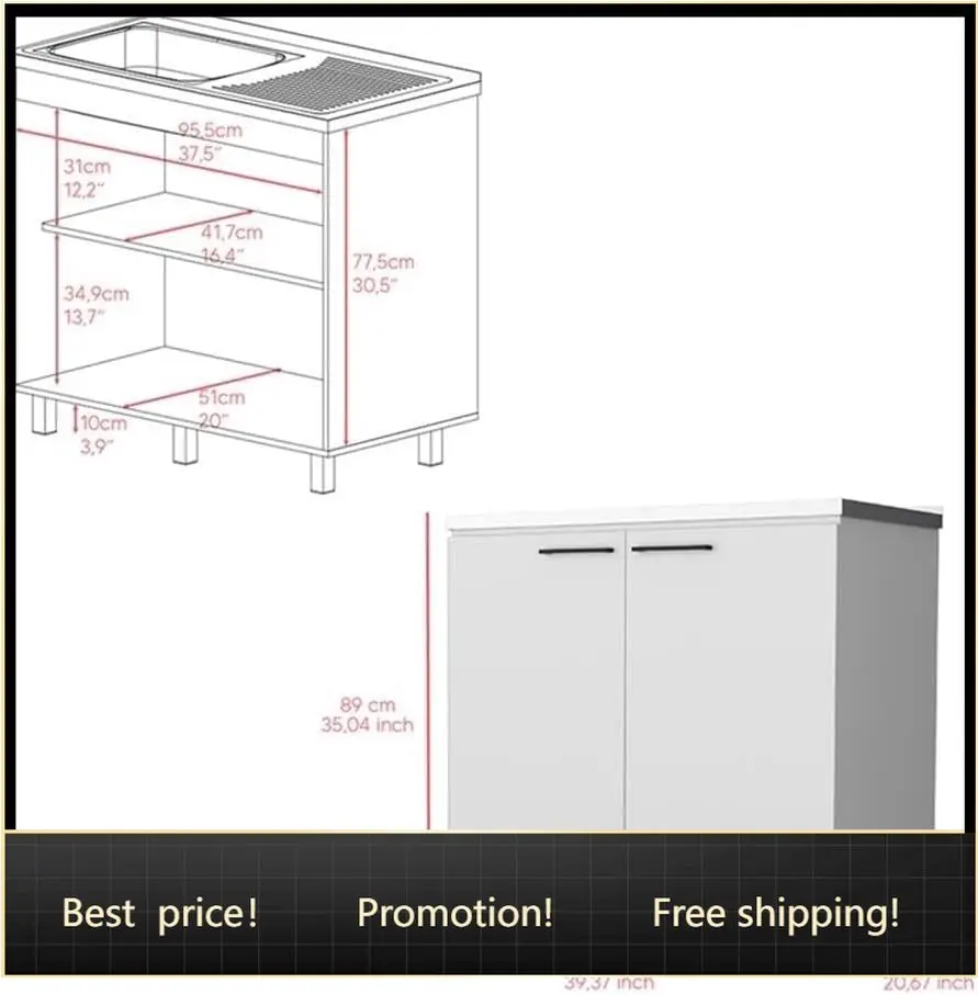 Napoles Utility Sink with Cabinet, Stainless Steel Countertop, Interior Storage Shelf, Wide Dual-Door Base Cabinet,Modern Multi-
Napoles Utility Sink with Cabinet, Stainless Steel Countertop, Interior Storage Shelf, Wide Dual-Door Base Cabinet,Modern Multi-