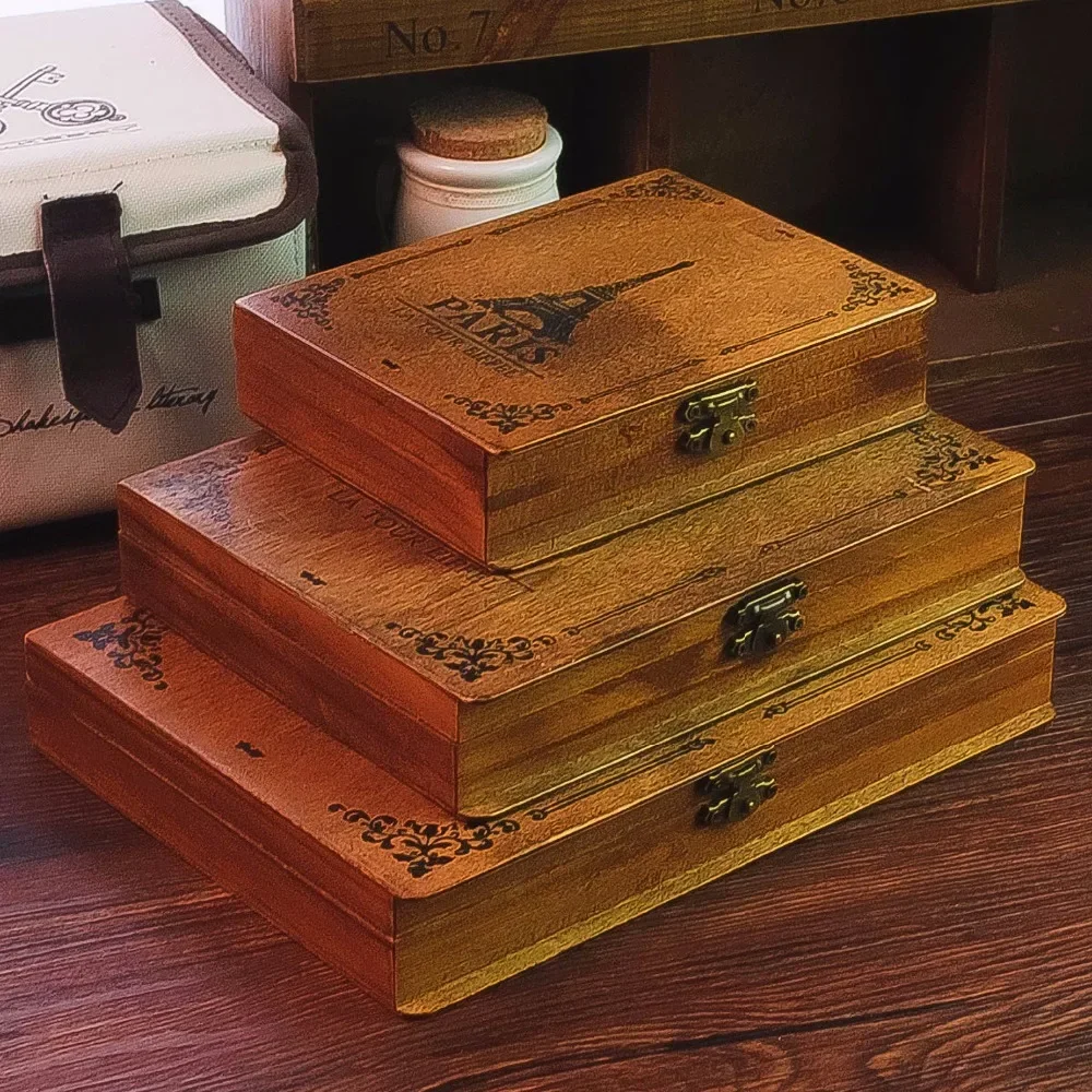 Retro postcards gift boxes wooden box flat rectangular tower pattern storage box wood postcard boxes onsale~
Retro postcards gift boxes wooden box flat rectangular tower pattern storage box wood postcard boxes onsale~