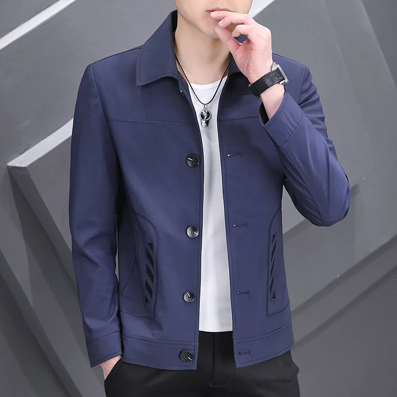 2025 Spring Autumn Men's Solid Color Jacket Korean Slim Fit Collar Casual Versatile Coat Male Business Social Office Work Coats
2025 Spring Autumn Men's Solid Color Jacket Korean Slim Fit Collar Casual Versatile Coat Male Business Social Office Work Coats