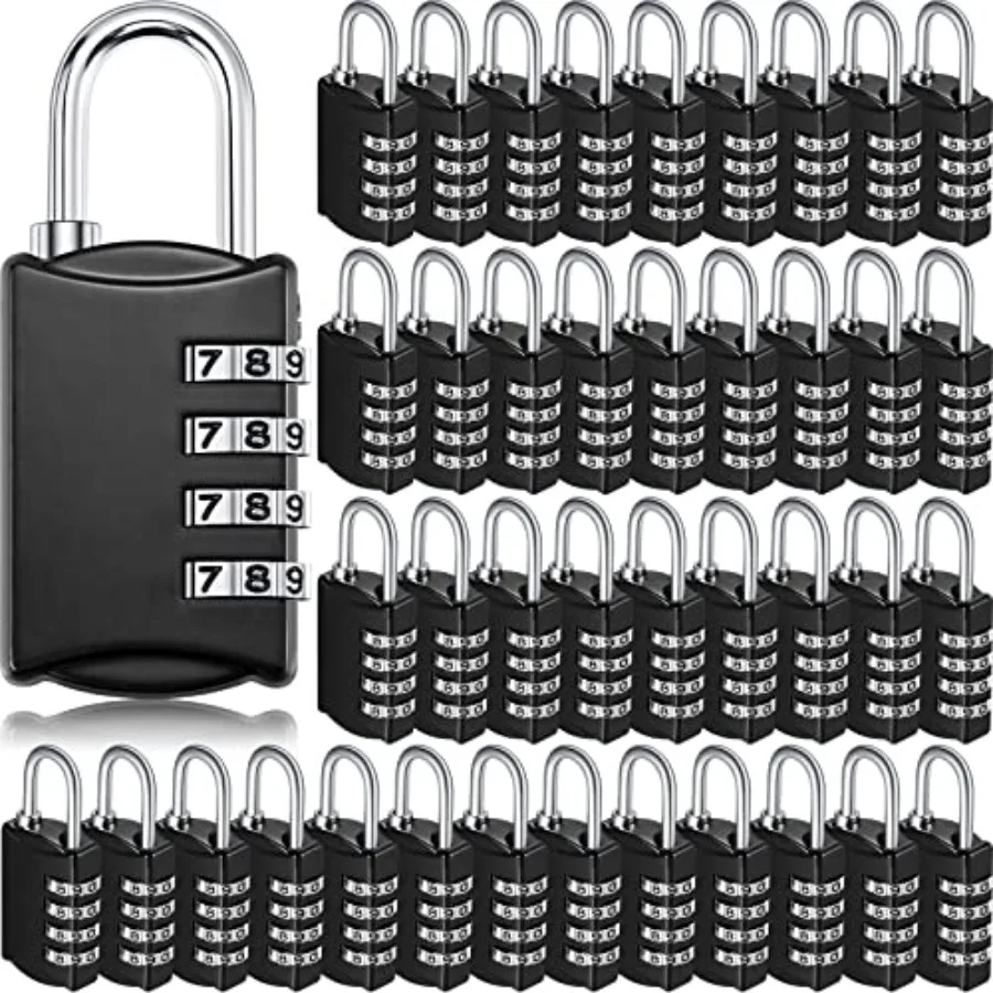 40 Pcs 4 Digit Combination Locks Combination Padlock Luggage Number Locks Outdoor Waterproof Resettable Padlock for Door Travel
40 Pcs 4 Digit Combination Locks Combination Padlock Luggage Number Locks Outdoor Waterproof Resettable Padlock for Door Travel