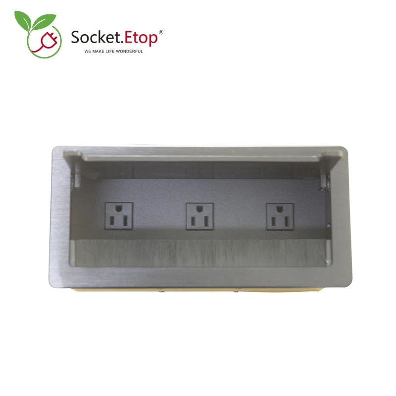 Desktop Brush socket / Meeting Room information box socket with High-grade aluminum alloy panel clamshell hidden Dust-proof
Desktop Brush socket / Meeting Room information box socket with High-grade aluminum alloy panel clamshell hidden Dust-proof