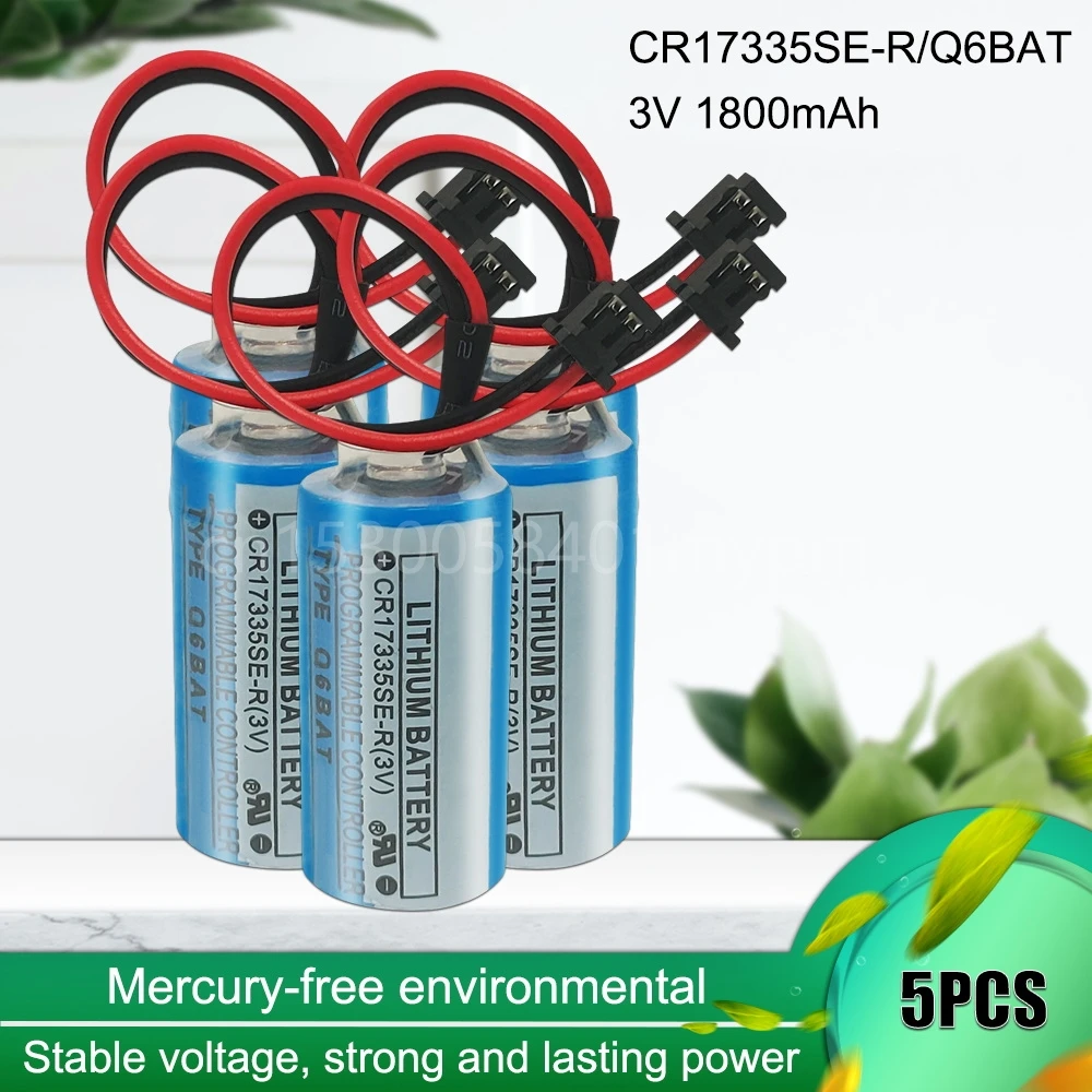 5PCS New Original CR17335SE-R(3V) CR17335 Q6BAT CNC 3V PLC Lithium Battery with Plug for Servo Batteries
5PCS New Original CR17335SE-R(3V) CR17335 Q6BAT CNC 3V PLC Lithium Battery with Plug for Servo Batteries