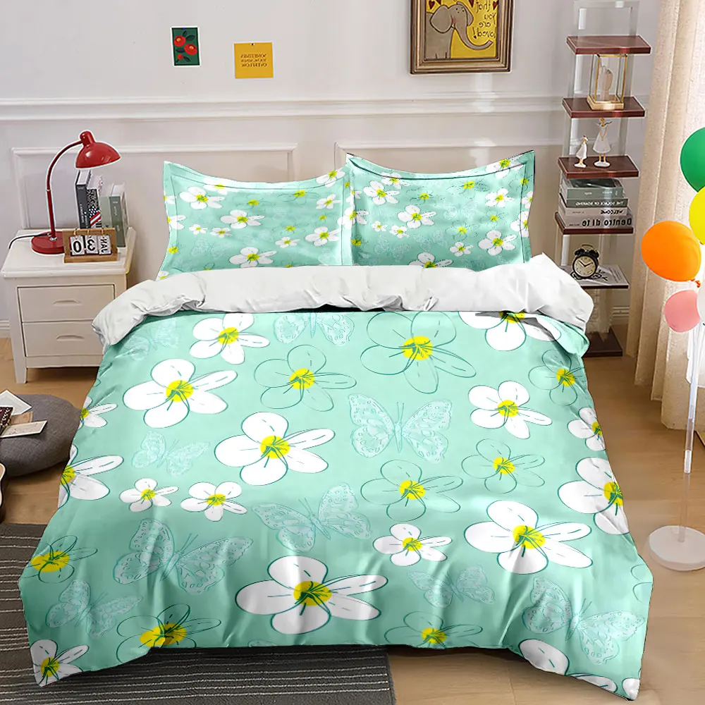 Fresh white flowers and butterflies Print Bedding Set 1 Duvet Cover 2 Pillowcases for Adult and Children Luxury Gift Full Size
Fresh white flowers and butterflies Print Bedding Set 1 Duvet Cover 2 Pillowcases for Adult and Children Luxury Gift Full Size