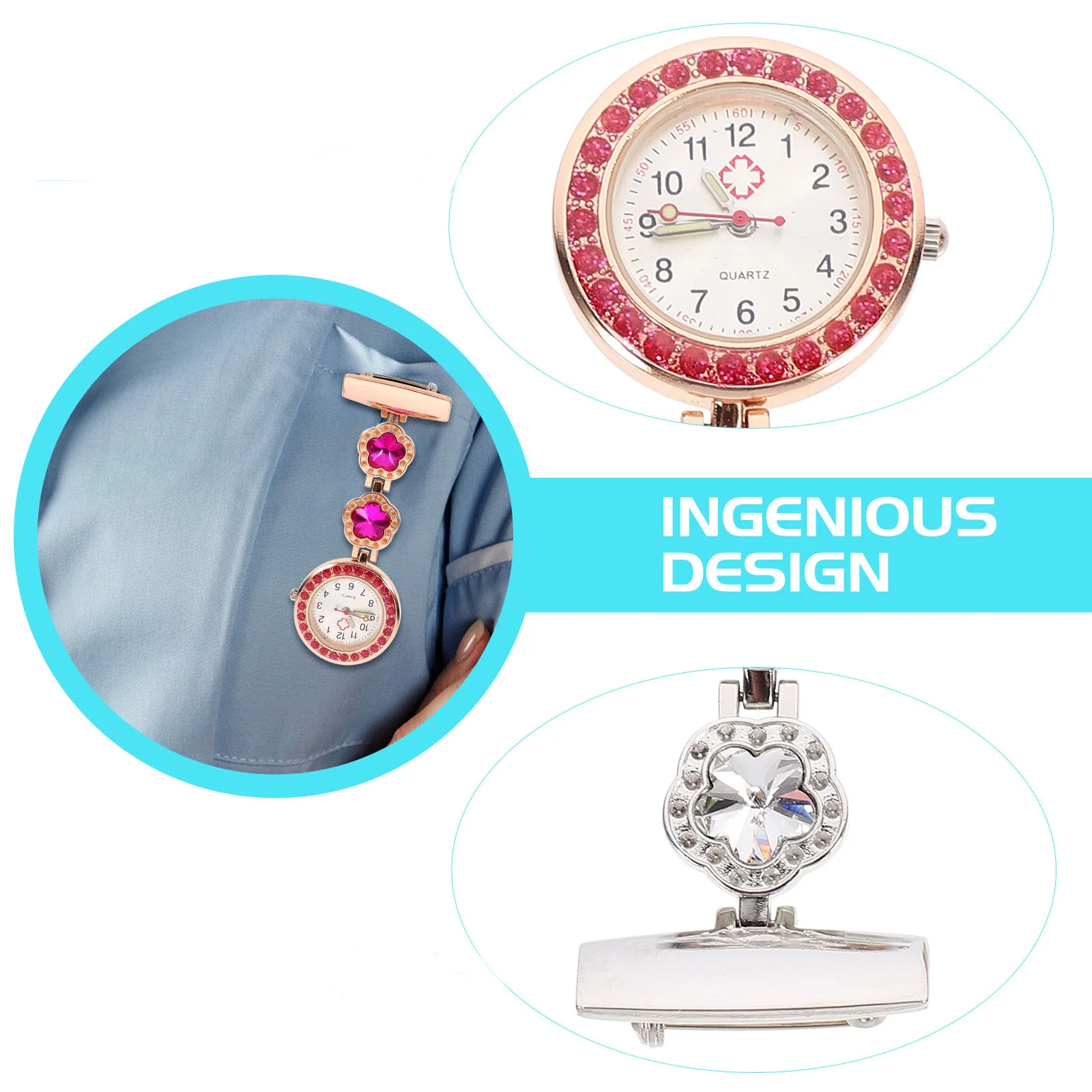 3 pcs Pocket Watch With Pin Modern Zinc Alloy Design Durable Portable Timepiece For Elderly Nurse Gift Random Color 
3 pcs Pocket Watch With Pin Modern Zinc Alloy Design Durable Portable Timepiece For Elderly Nurse Gift Random Color