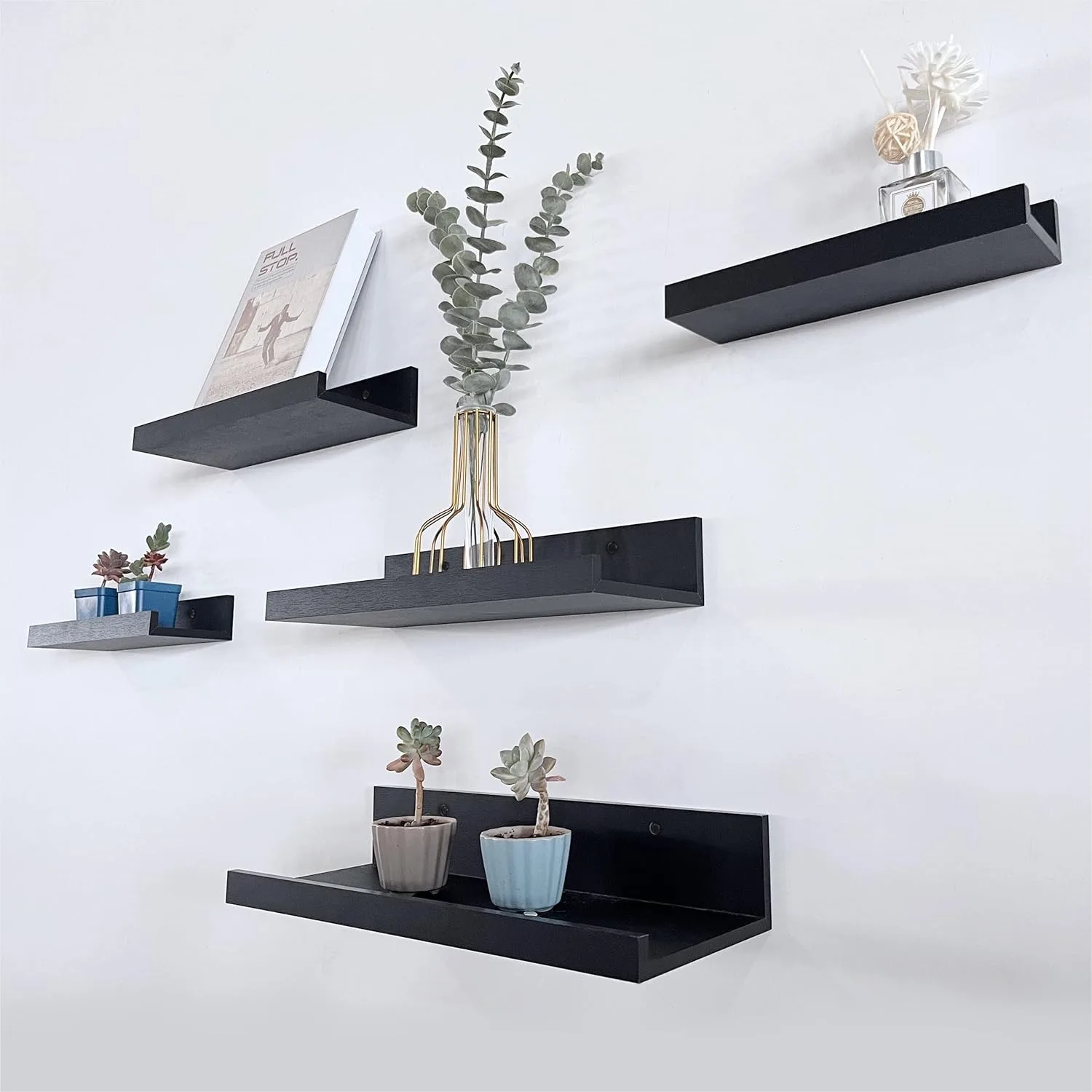 Floating Shelves Set of 5 for Wall Decor, Wood Bathroom Shelves for Bedroom Living Room Kitchen
Floating Shelves Set of 5 for Wall Decor, Wood Bathroom Shelves for Bedroom Living Room Kitchen