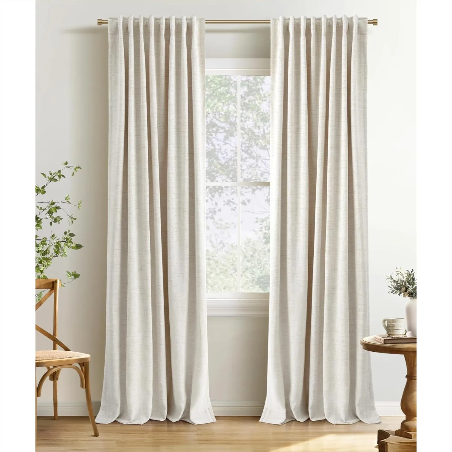 100% Blackout Curtains 84 Inches Long 2 Panels Set, Back Tab/Rod Pocket Linen Curtains for Bedroom, Thermal Insulated Window
100% Blackout Curtains 84 Inches Long 2 Panels Set, Back Tab/Rod Pocket Linen Curtains for Bedroom, Thermal Insulated Window