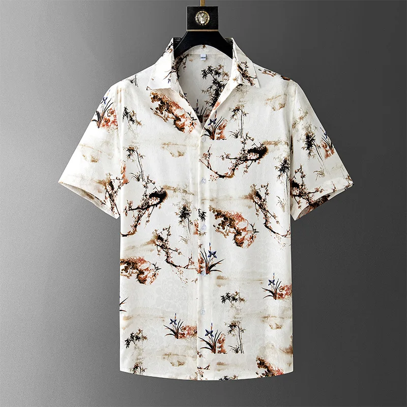 2024 Chinese style embroidered tie up short sleeved shirt, summer new Chinese men's loose and luxurious top
2024 Chinese style embroidered tie up short sleeved shirt, summer new Chinese men's loose and luxurious top