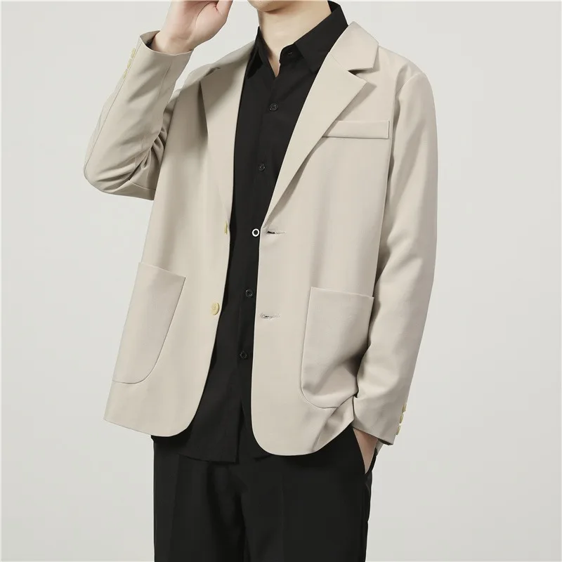 Korean Style Casual Blazer for Men Trendy Handsome Jacket Hong Kong Style Fashion Brand Single Breasted Streetwear Outwear Tops
Korean Style Casual Blazer for Men Trendy Handsome Jacket Hong Kong Style Fashion Brand Single Breasted Streetwear Outwear Tops