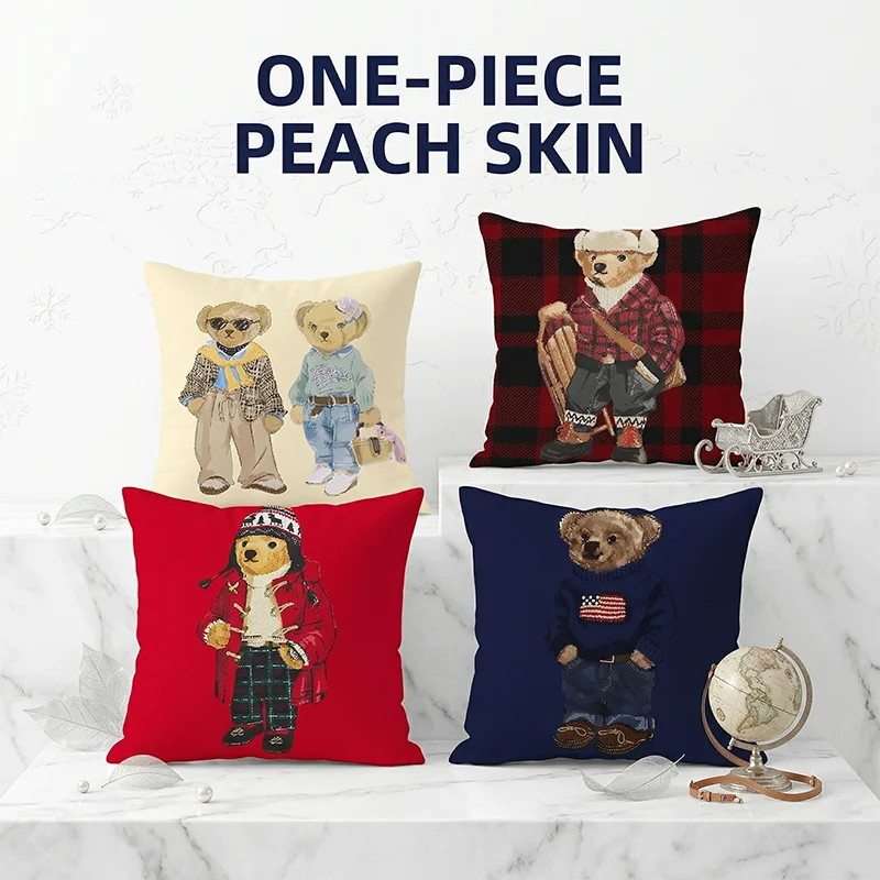 Cute Teddy Bear Cushion Cover Peach Skin Cartoon Animal Throw Pillowcase for Kids Room Sofa Living Room Home Decor 1PC 40x40cm
Cute Teddy Bear Cushion Cover Peach Skin Cartoon Animal Throw Pillowcase for Kids Room Sofa Living Room Home Decor 1PC 40x40cm