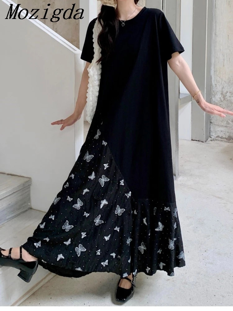 Plus Size Summer Print Bow Irregular Dress Women Elegant Vintage Black Woman Dress Korean Fashion Loose Ladies Dresses Vestidos
Plus Size Summer Print Bow Irregular Dress Women Elegant Vintage Black Woman Dress Korean Fashion Loose Ladies Dresses Vestidos