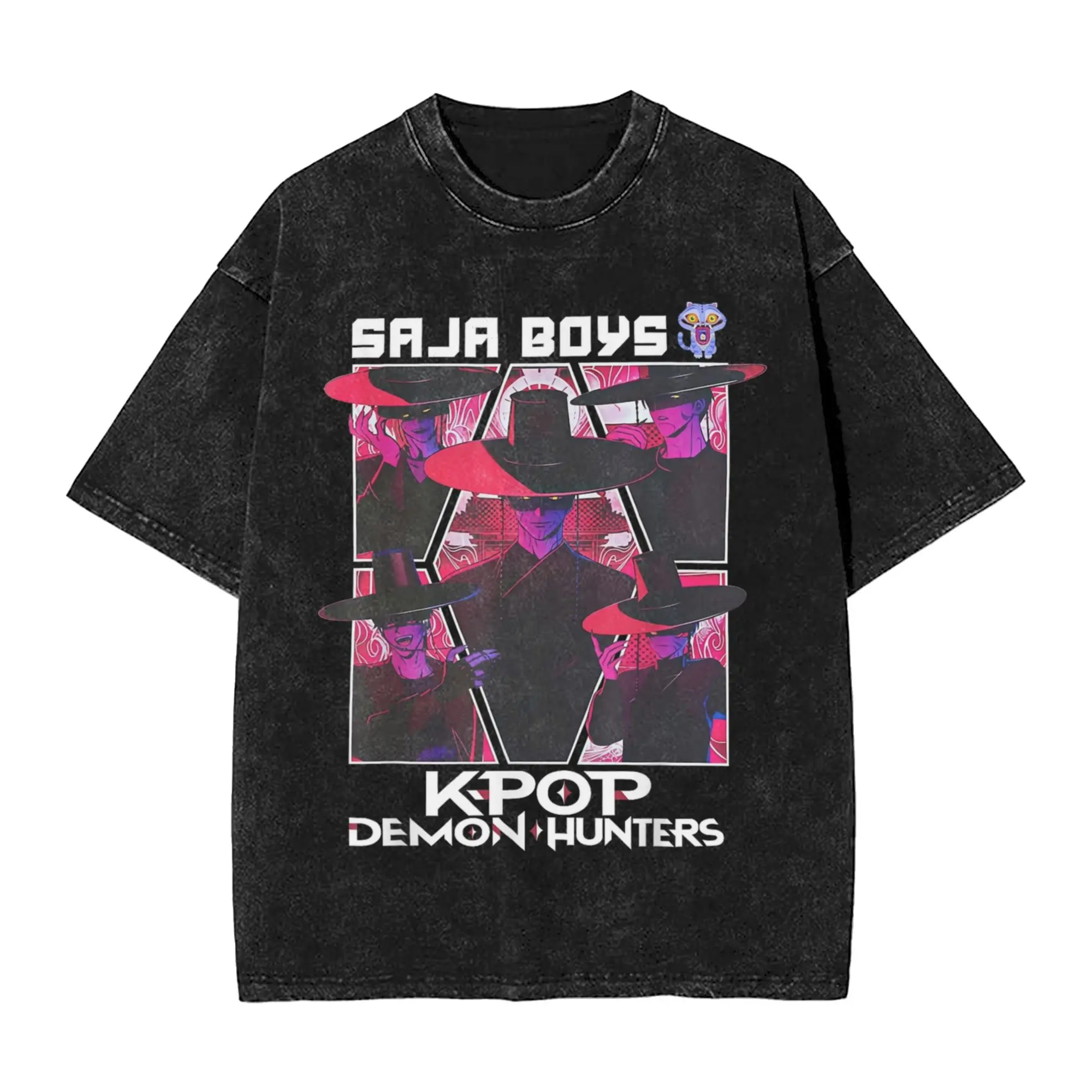 Saja Boys KPop Demon Hunters Graphic T Shirts Fashion Vintage Washed Plus Szie T Shirt Cotton Short Sleeve Tees Women Clothing 
Saja Boys KPop Demon Hunters Graphic T Shirts Fashion Vintage Washed Plus Szie T Shirt Cotton Short Sleeve Tees Women Clothing