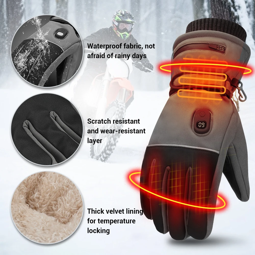 Heating Gloves Windproof Waterproof Skiing Self Heating Gloves Outdoor Cycling Moto Electric Heating Gloves
Heating Gloves Windproof Waterproof Skiing Self Heating Gloves Outdoor Cycling Moto Electric Heating Gloves