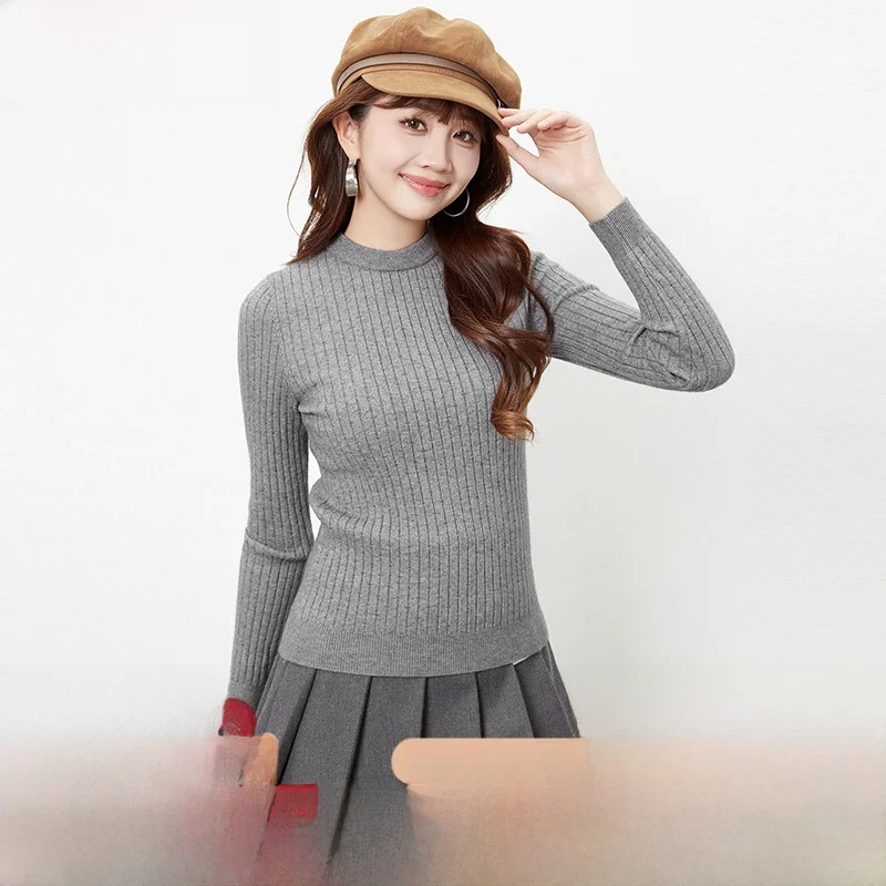 Женский длинный пуловер 9Mei с высокой эластичностью, свитер с базовым слоем, однотонный, зима 2025 г., модный женский трикотаж
Женский длинный пуловер 9Mei с высокой эластичностью, свитер с базовым слоем, однотонный, зима 2025 г., модный женский трикотаж