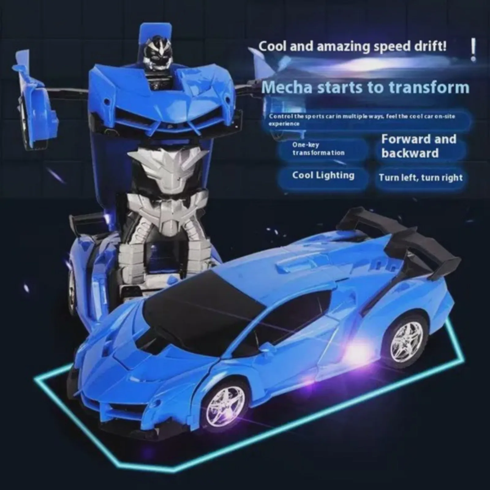 Transforming Car Robot One-Button Deformation R C Toy Car 1:18 Scale 360°Rotating Drifting Toys Suitable for Kids Over 3+ Years Old Educational Toys Children's Day Gift Birthday
Transforming Car Robot One-Button Deformation R C Toy Car 1:18 Scale 360°Rotating Drifting Toys Suitable for Kids Over 3+ Years Old Educational Toys Children's Day Gift Birthday