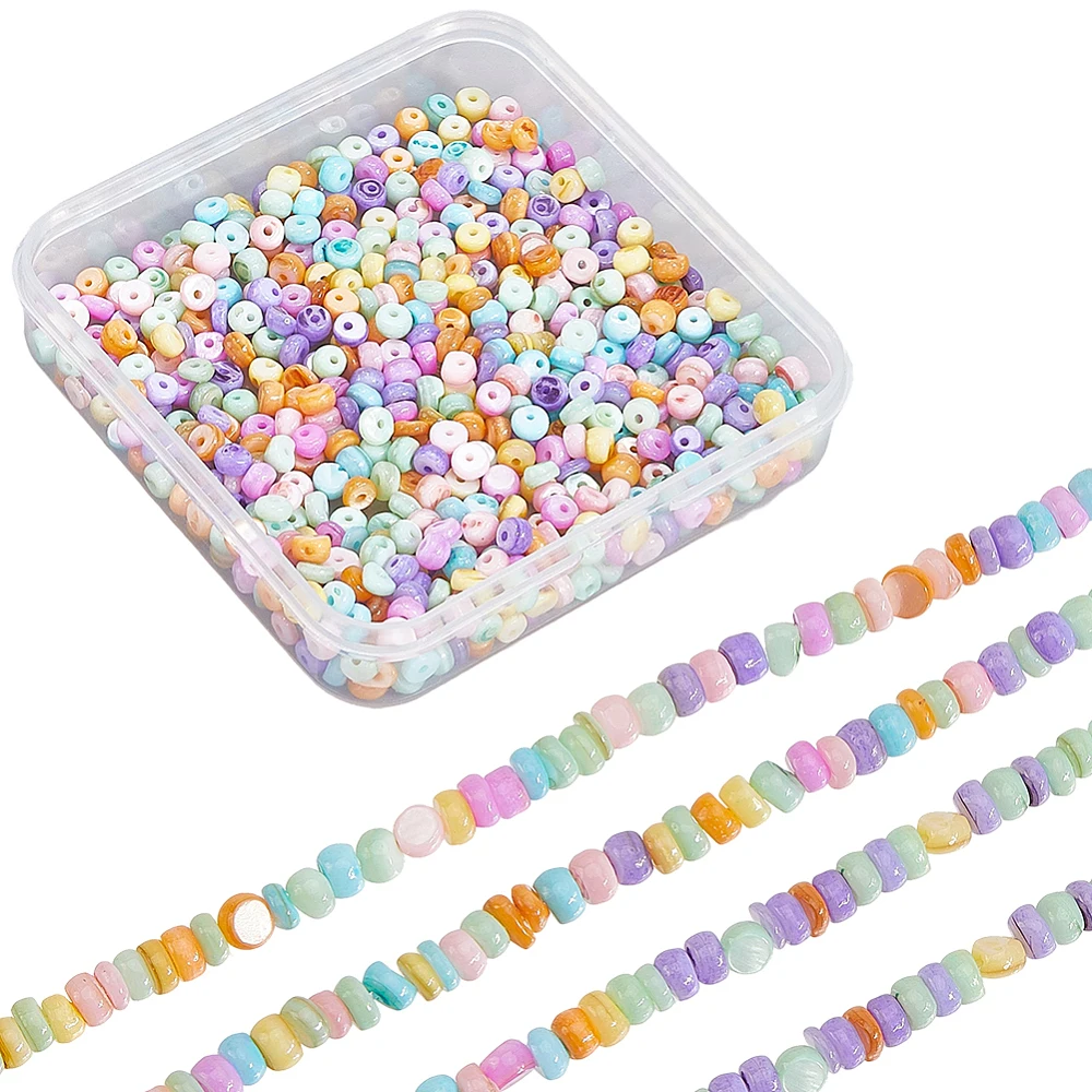 4 Strands Dyed Freshwater Shell Beads Strands Rondelle Mixed Color 1~4.5x4~4.5x2~4.5mm Hole: 0.5mm 159pcs/strand
4 Strands Dyed Freshwater Shell Beads Strands Rondelle Mixed Color 1~4.5x4~4.5x2~4.5mm Hole: 0.5mm 159pcs/strand