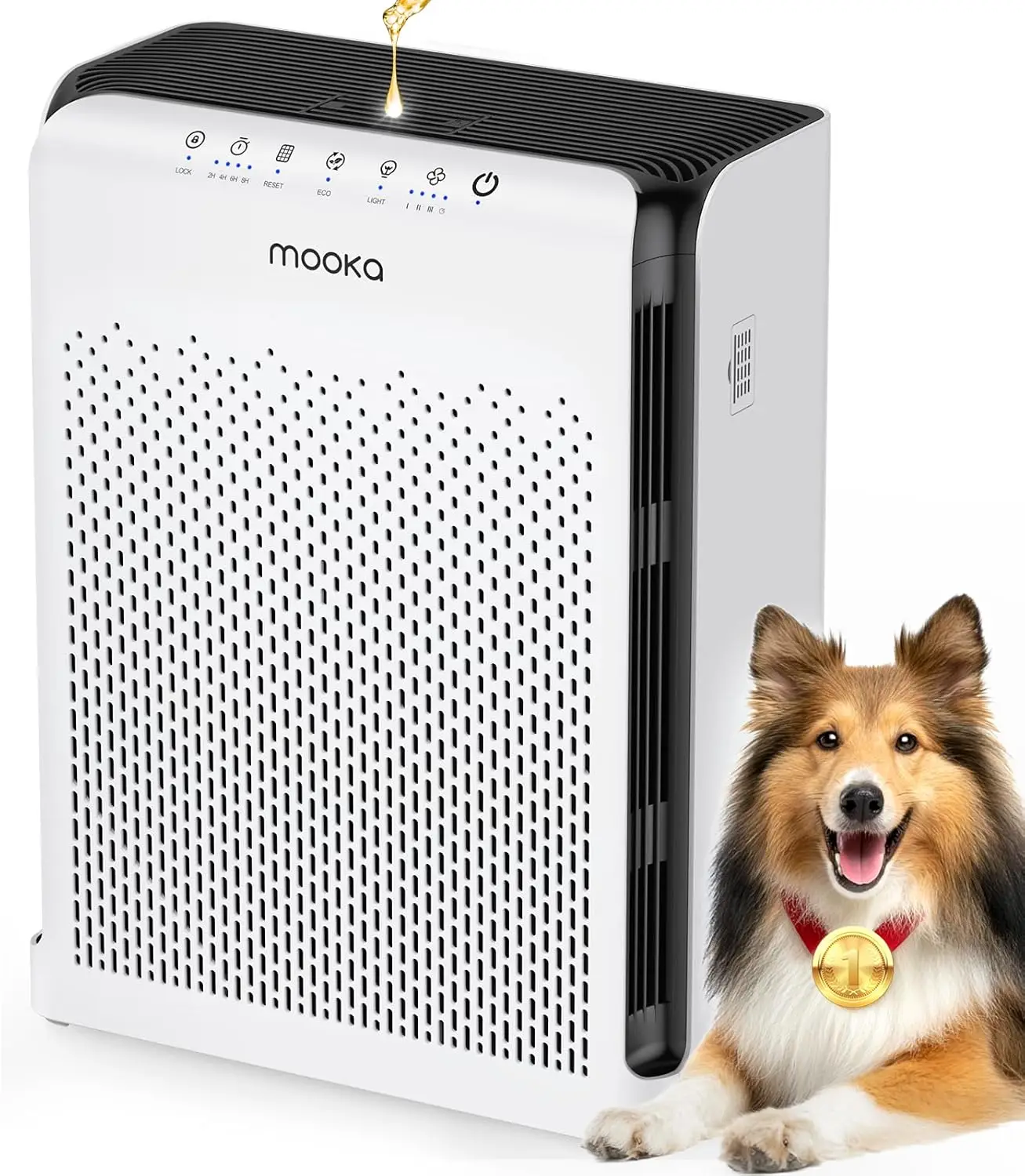 Large Room Air Purifier with HEPA Filter, Quiet ECO Mode for Pets Hair Odor Dust Smoke, Up to 2200ft² Coverage
Large Room Air Purifier with HEPA Filter, Quiet ECO Mode for Pets Hair Odor Dust Smoke, Up to 2200ft² Coverage