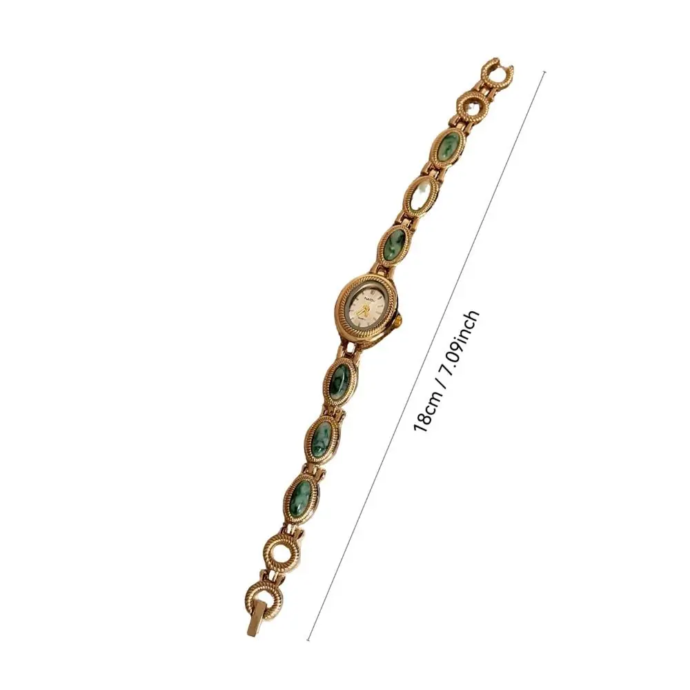 New Colored Gemstones Ladies Watch Elegant Luxury Wristwatch Oval Gift Quartz Watch New Colored Gemstones Ladies Watch Elegant Luxury Wristwatch Oval Gift Quartz Watch