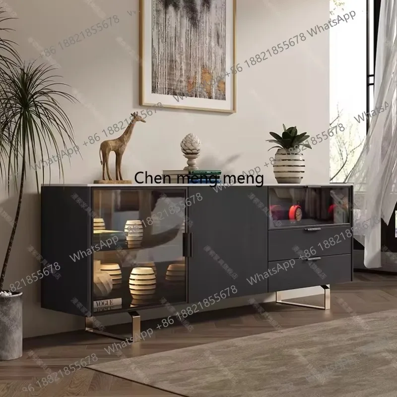 RR Italian style, glass TV cabinet, modern simple entrance cabinet, wine cabinet, living room wall locker
RR Italian style, glass TV cabinet, modern simple entrance cabinet, wine cabinet, living room wall locker