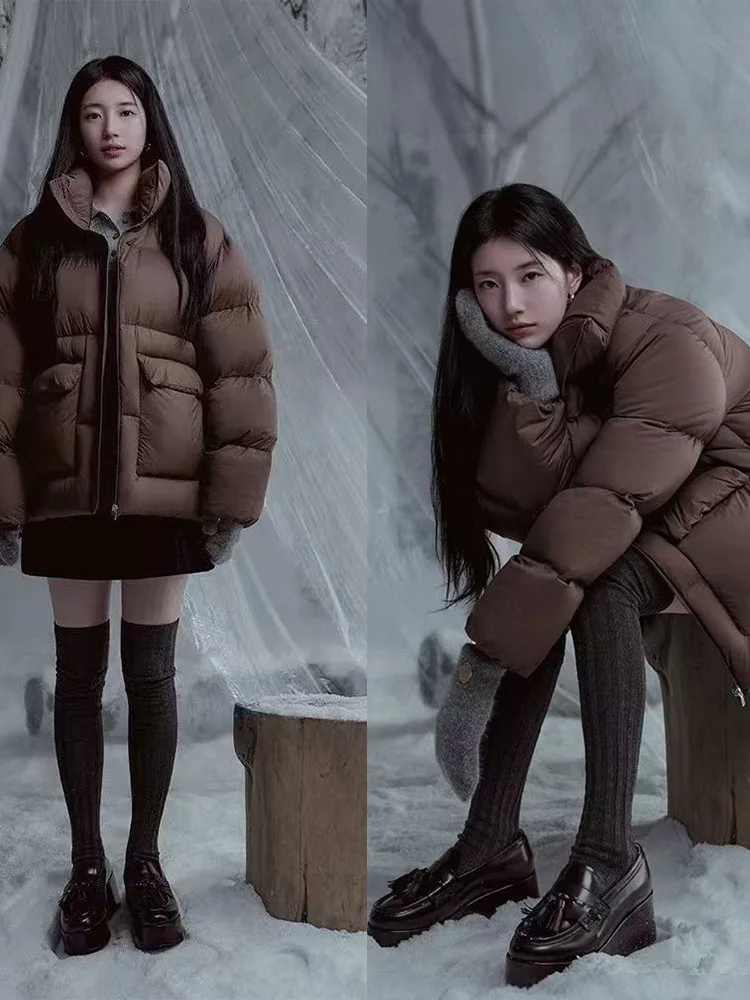 Park Hyo Jin Embroidered Loose Fit Stand Collar down Jaet Women's Warm Bread Sle Casual Faion Mid-Length Zipper
Park Hyo Jin Embroidered Loose Fit Stand Collar down Jaet Women's Warm Bread Sle Casual Faion Mid-Length Zipper