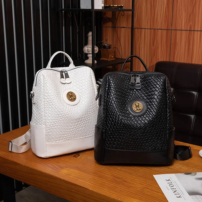 2024 New Backpack for Women, High-end Korean Backpack, Fashionable Soft Leather Trendy Women's Bag, Large Capacity
2024 New Backpack for Women, High-end Korean Backpack, Fashionable Soft Leather Trendy Women's Bag, Large Capacity