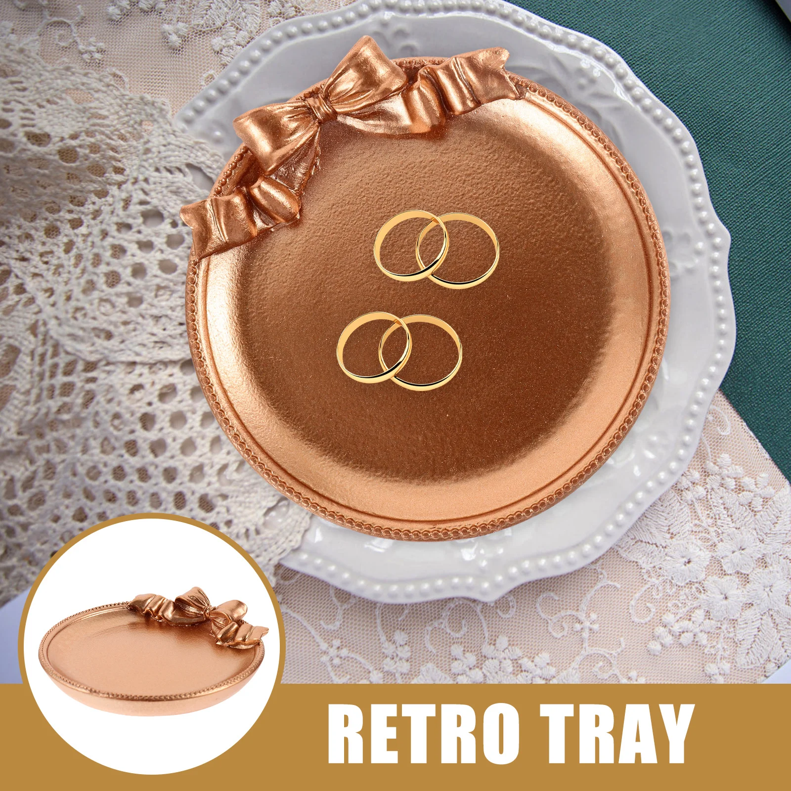 Retro Style Resin Jewelry Tray Vintage European Decorative Organizer Perfume Holder Sundries Storage Snack Serving 
Retro Style Resin Jewelry Tray Vintage European Decorative Organizer Perfume Holder Sundries Storage Snack Serving